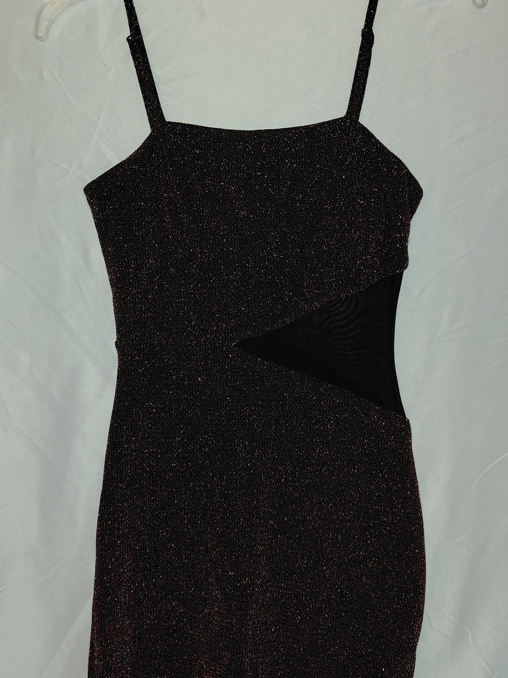Trixxi Sparkle Asymmetrical Cutout Dress #2356